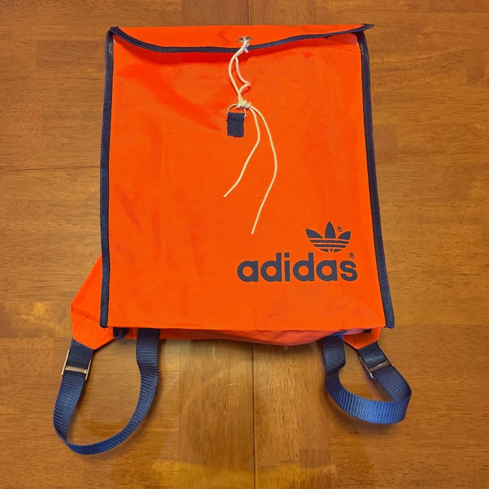 Vintage Adidas Backpack School Bag (Laptop Size) New Deadstock 1970s BNWOT